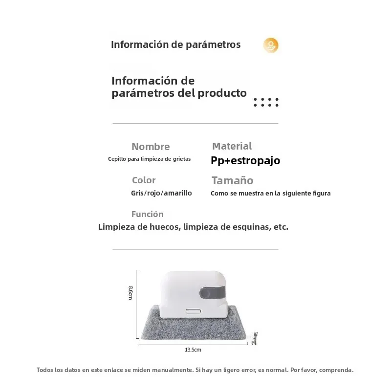 Cepillo limpiador de cristales extraíble para ranuras y esquinas - imagen 4