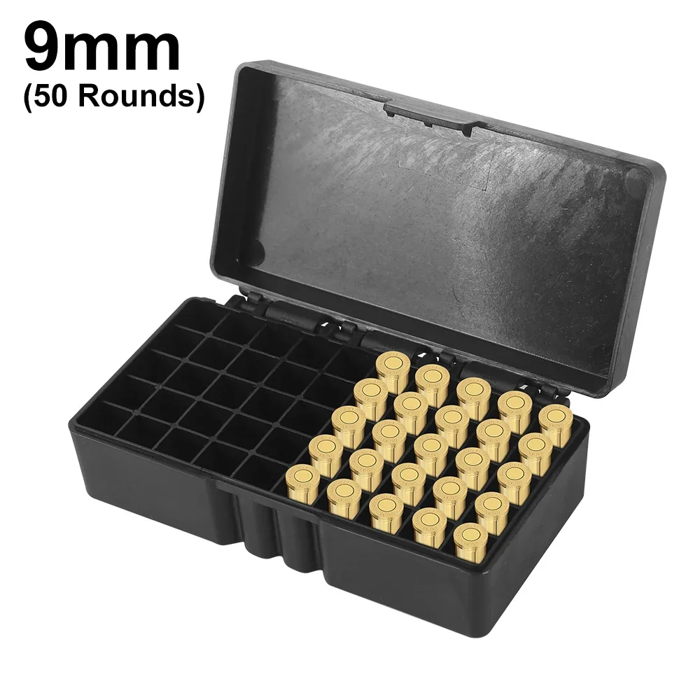 Caja munición pistola 9 mm con cerradura de PP resistente y seguro - imagen 4