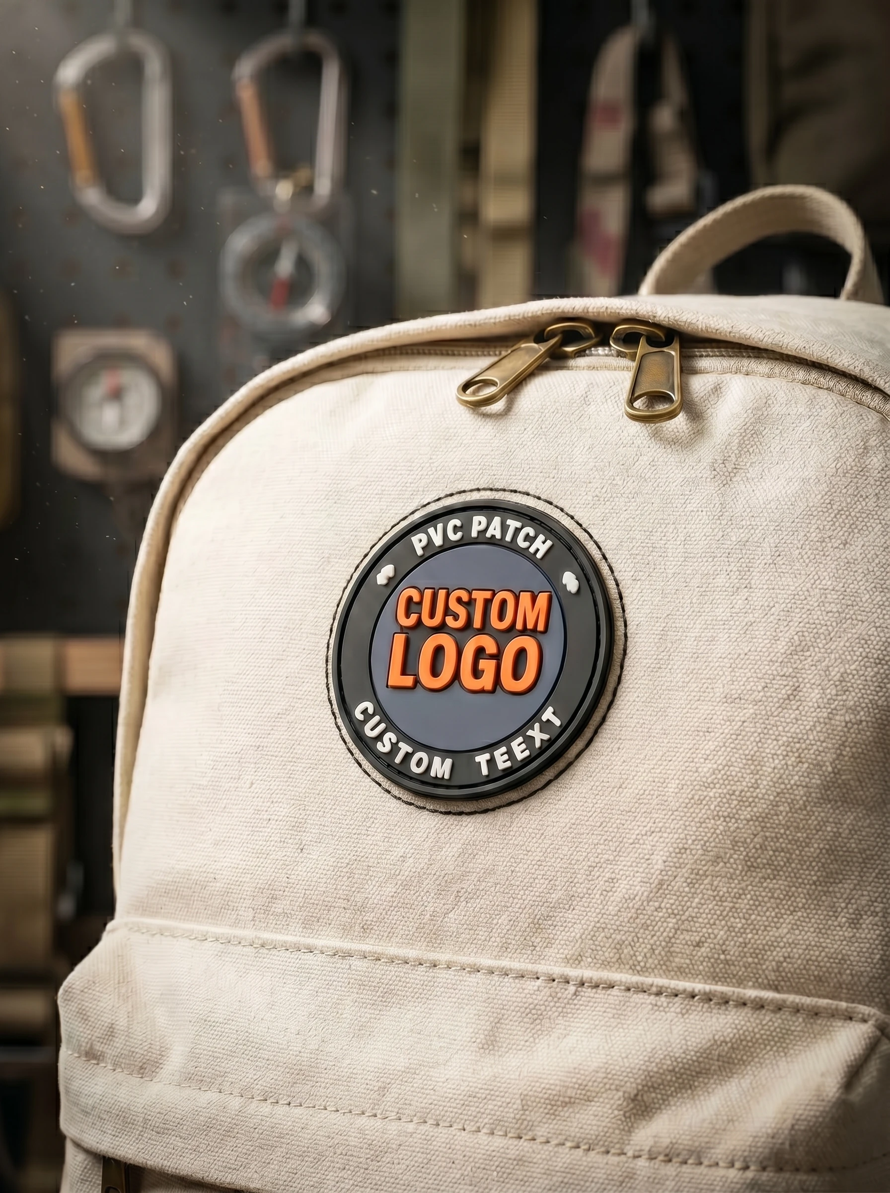 Parche PVC termoadhesivo 3D logotipo personalizado con velcro - imagen 3