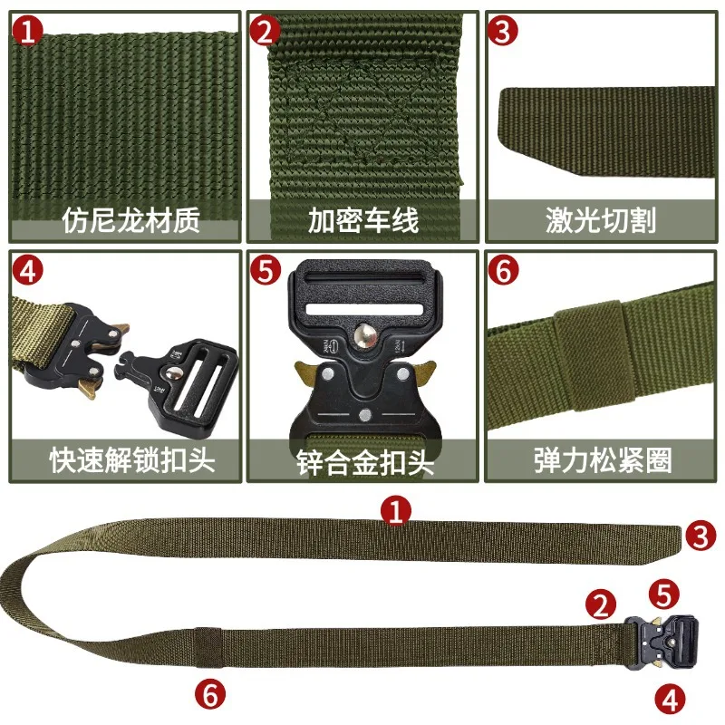 Cinturón táctico hombre ripstop camuflaje ventilación militar - imagen 4