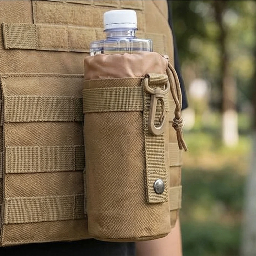 Bolsa MOLLE táctica nylon con cordón para botella de agua - imagen 4