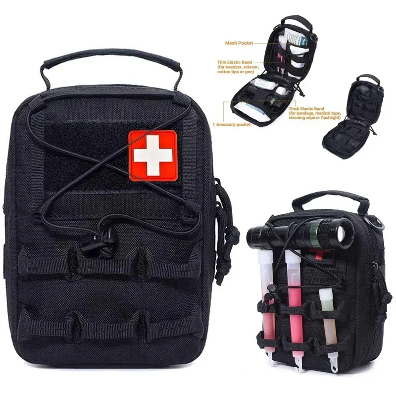 Bolsa médica táctica compacta MOLLE para EMT, cinturón o chaleco