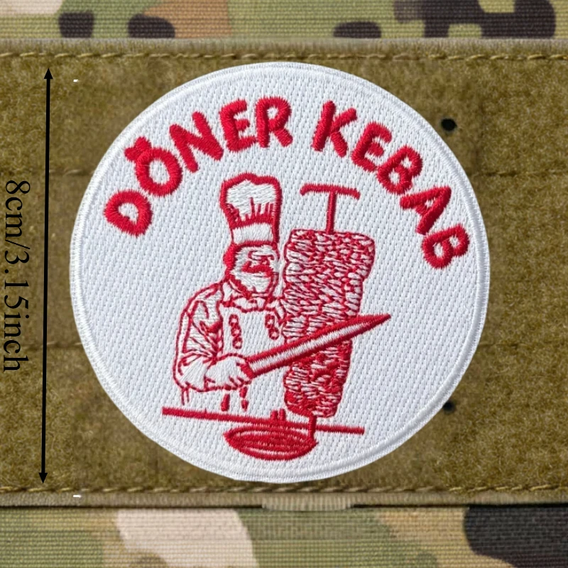 Bierchen Parche bordado táctico chef doner kebab con velcro morale - imagen 3