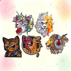 Parches termoadhesivos bordados de animales y dibujos animados