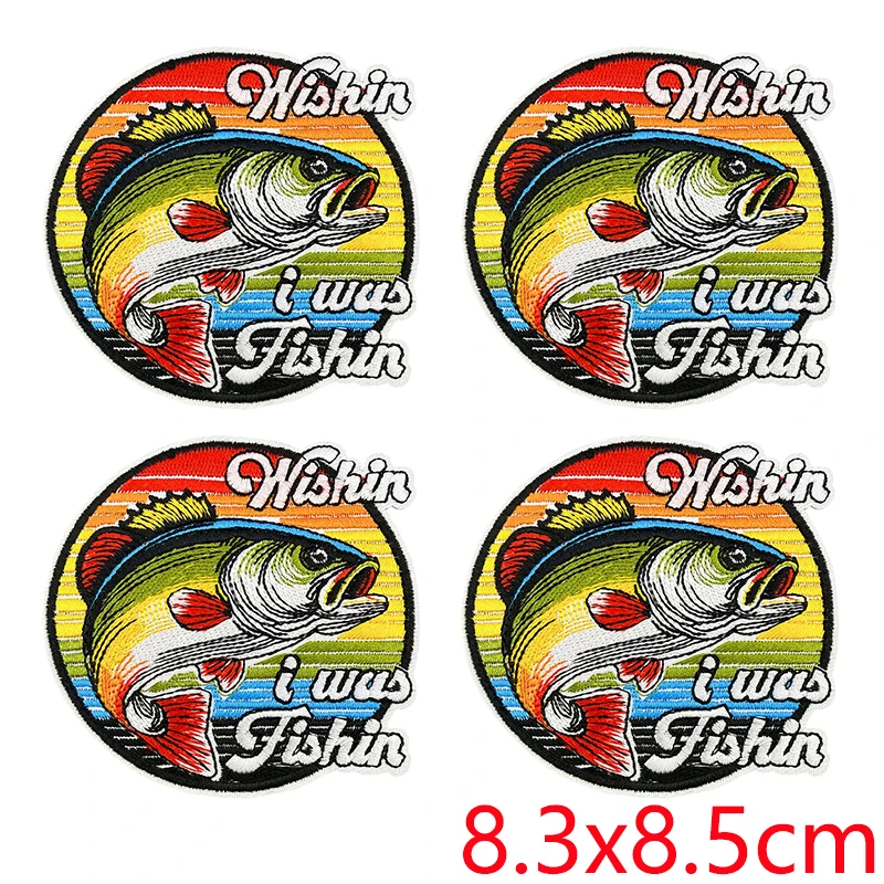 Parche bordado termoadhesivo de pesca marina – Para ropa y equipamiento outdoor - imagen 5