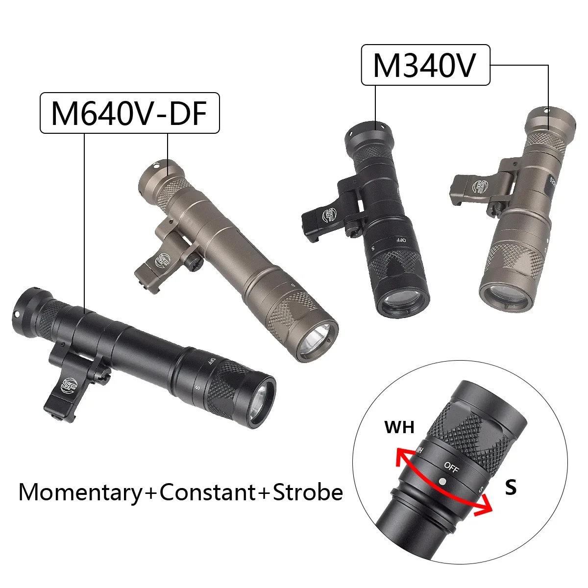 SureFire M340/M640 DF – Linterna táctica LED para Picatinny - imagen 2