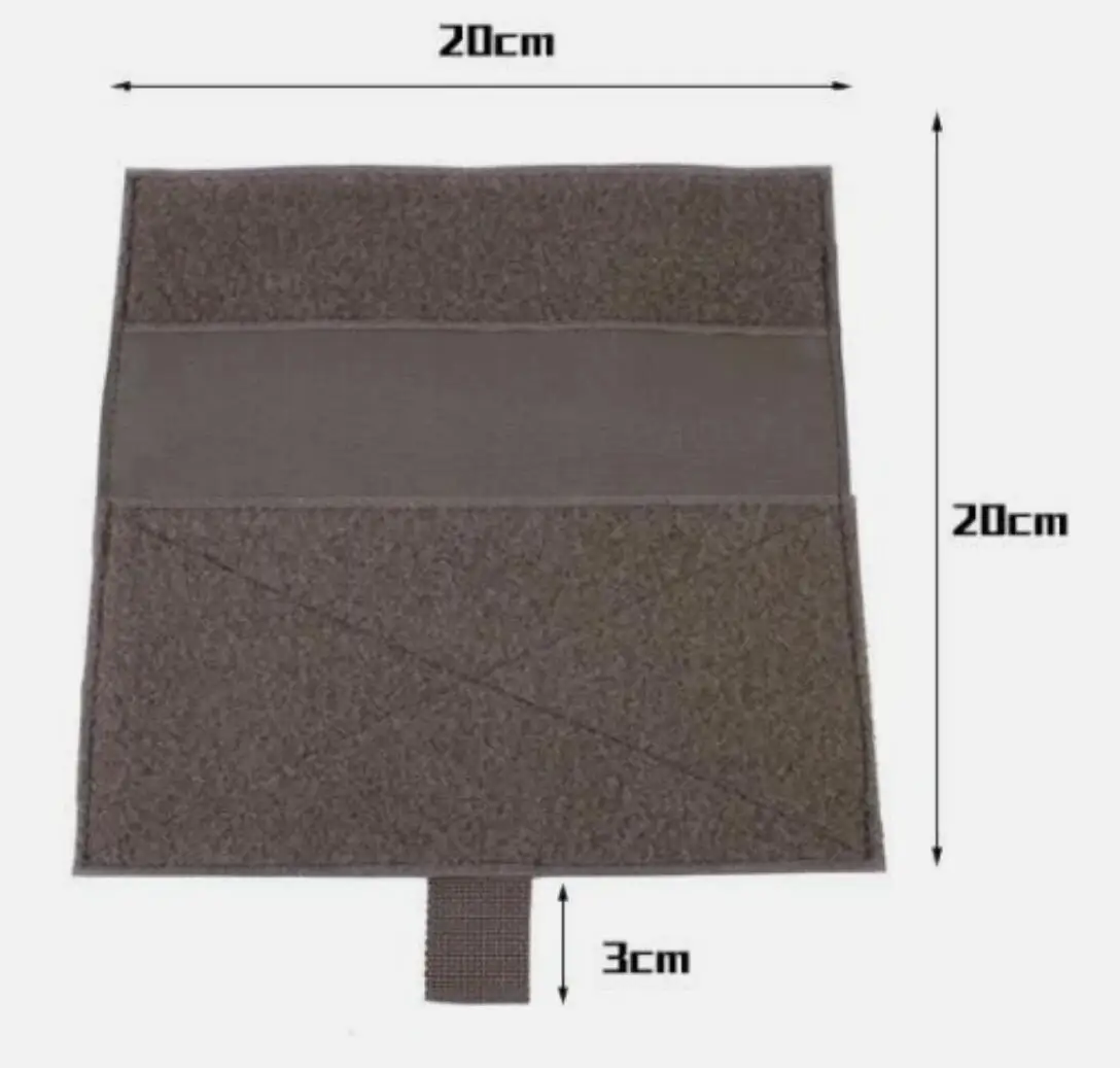 Panel frontal táctico de nailon 500D con superficie de bucle de gancho para plataforma de pecho MK3/MK4
