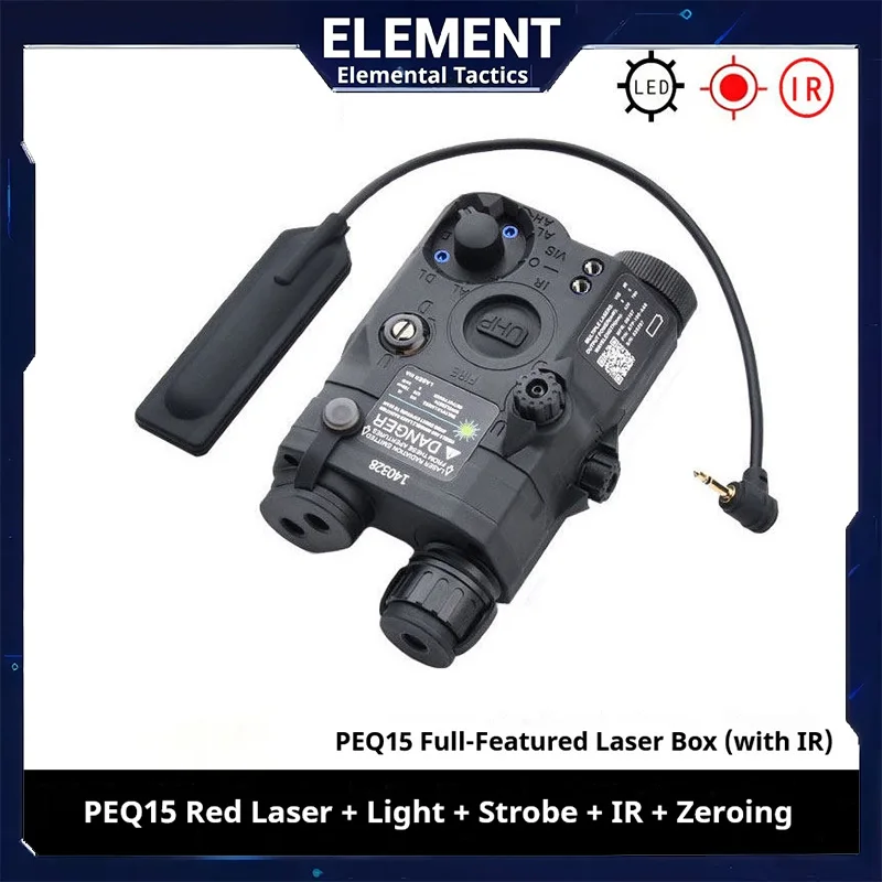 Element Linterna táctica PEQ-15 con punto rojo e indicador verde