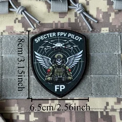Parche táctico moral piloto FPV Specter – Velcro para mochila militar