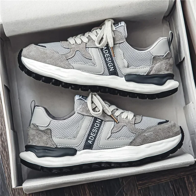 Zapatillas hombre con plataforma, moda casual de diseñador y tendencia - imagen 5