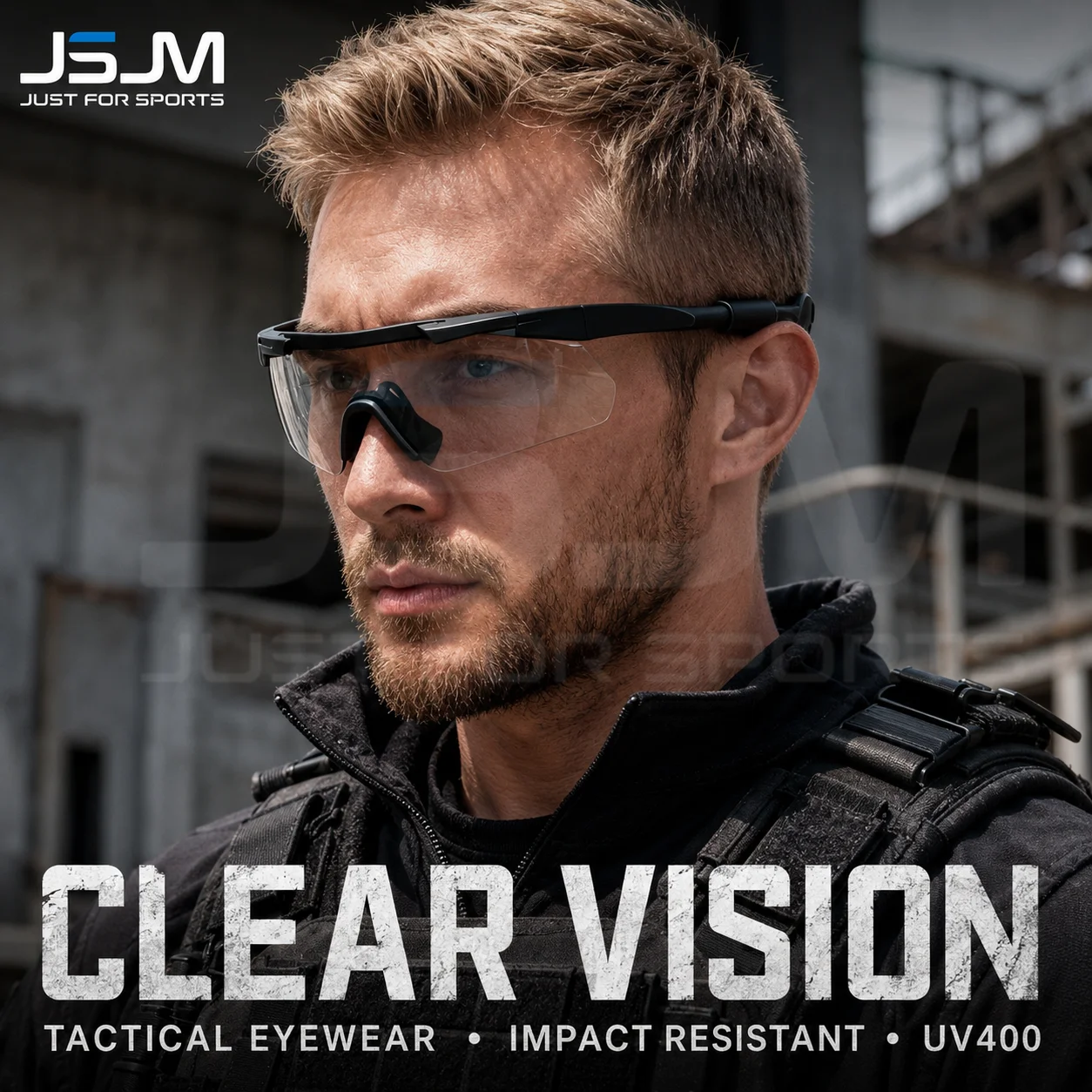 Gafas tácticas JSJM UV400 con lentes resistentes a impactos - imagen 2