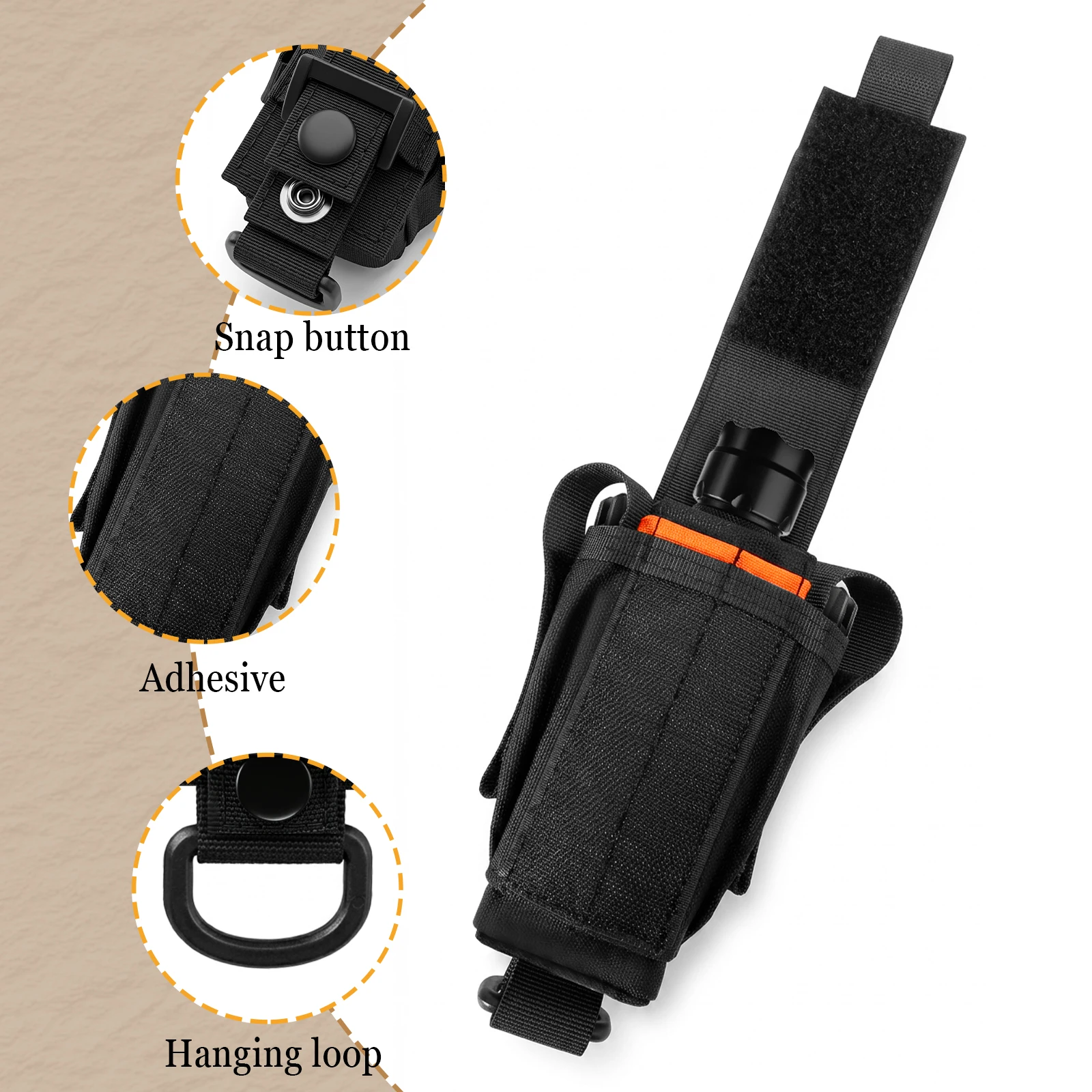 Bolsa EDC MOLLE Oxford impermeable 1000D triple para herramientas - imagen 2