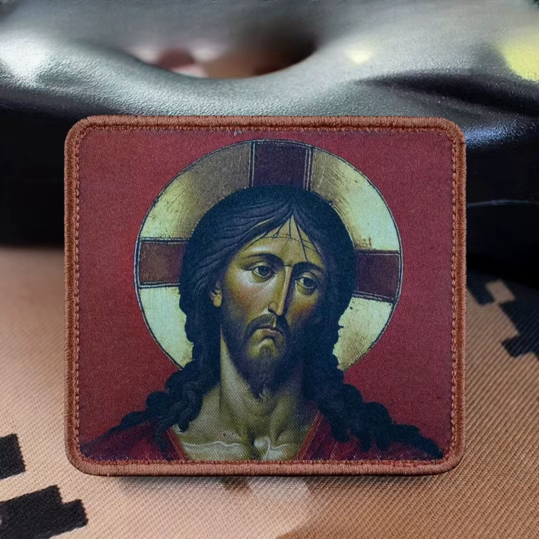 Parche táctico Cristo Redentor – Insignia moral para ropa y mochilas - imagen 4