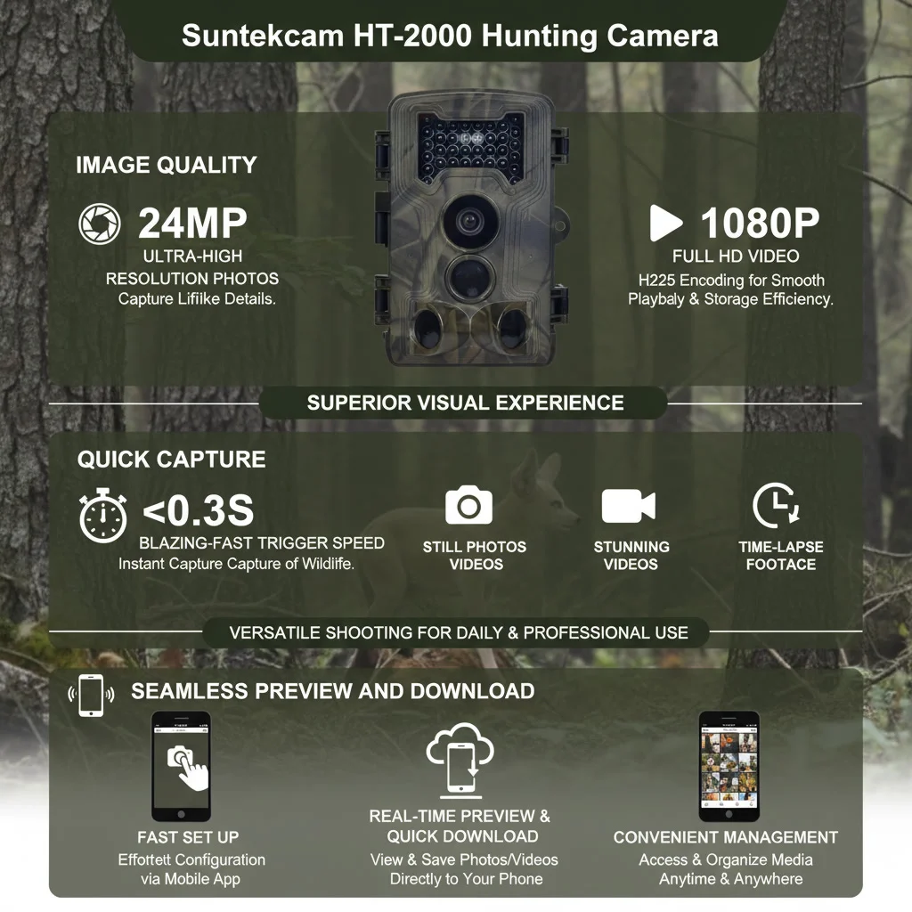 Cámara de caza Suntekcam HT PIR, visión nocturna e IP65 - imagen 2