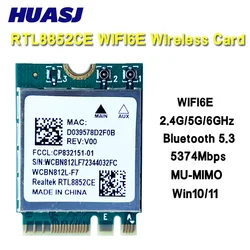 Tarjeta WiFi 6E AX5400 M.2 TriBanda Bluetooth 5.3 para portátil