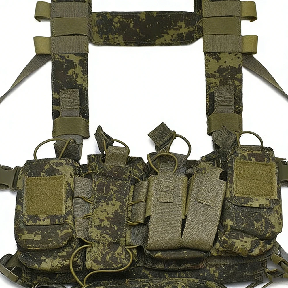 Chaleco rig táctico MOLLE ligero camuflaje EMR para airsoft - imagen 5