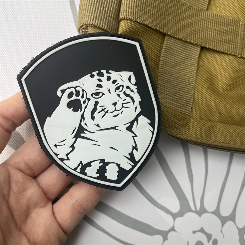Manul Parches tácticos PVC gancho y bucle – Insignia para mochila - imagen 3