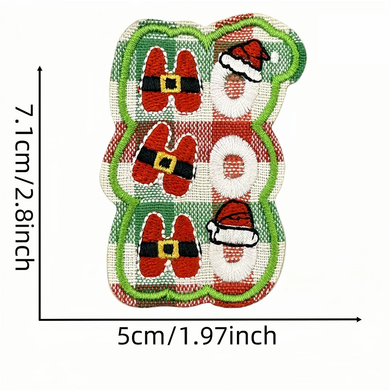 Parches bordados navideños termoadhesivos – Infantil para ropa - imagen 4