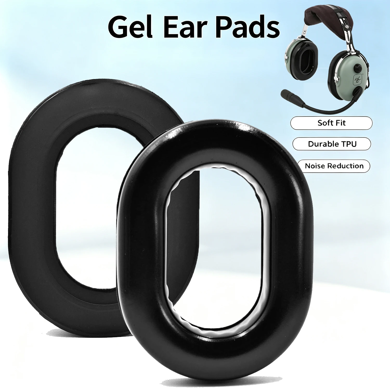 David Clark H10: Almohadillas de Gel para Auriculares de Aviación - imagen 2