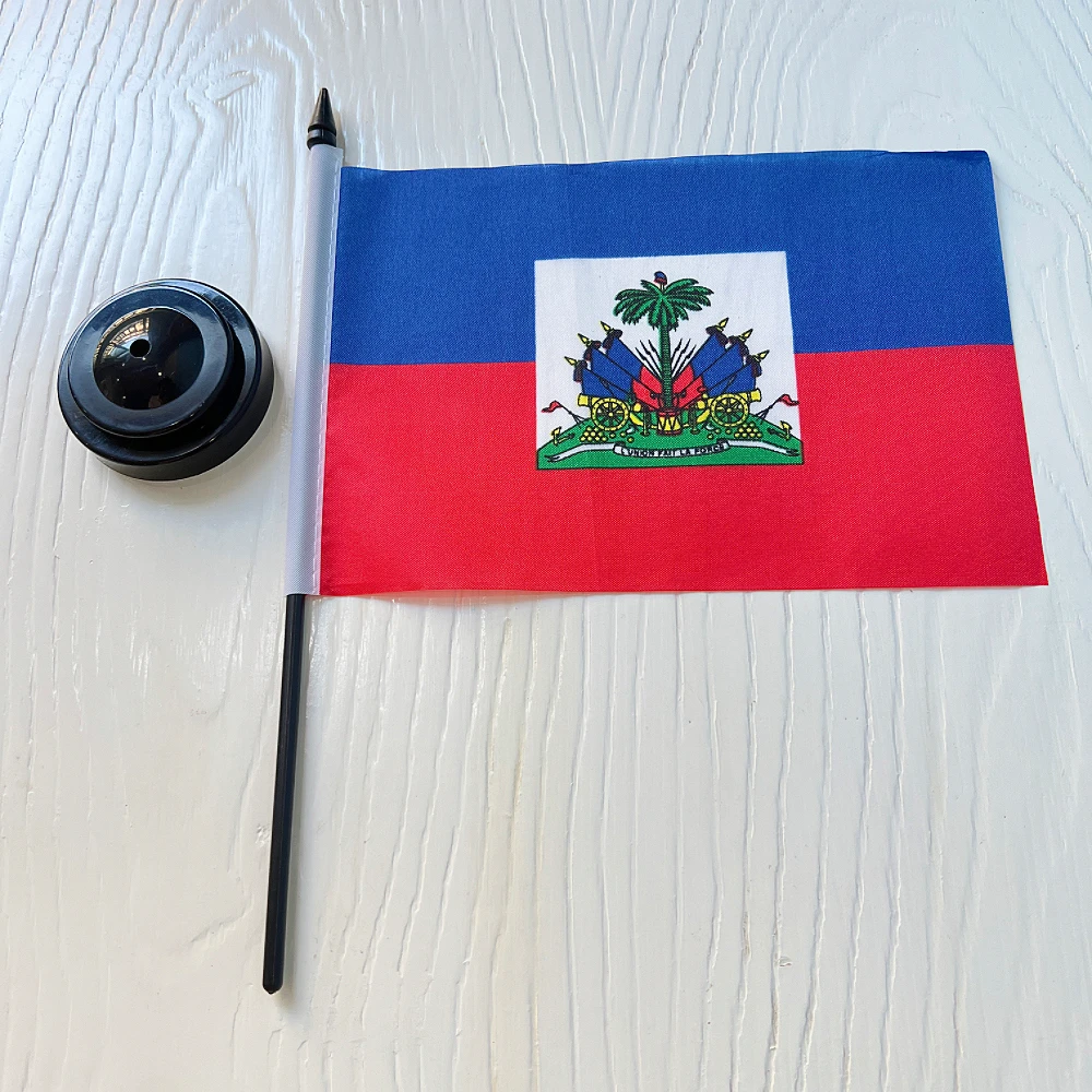 Bandera Haiti escritorio – Display miniatura oficina 30cm - imagen 4