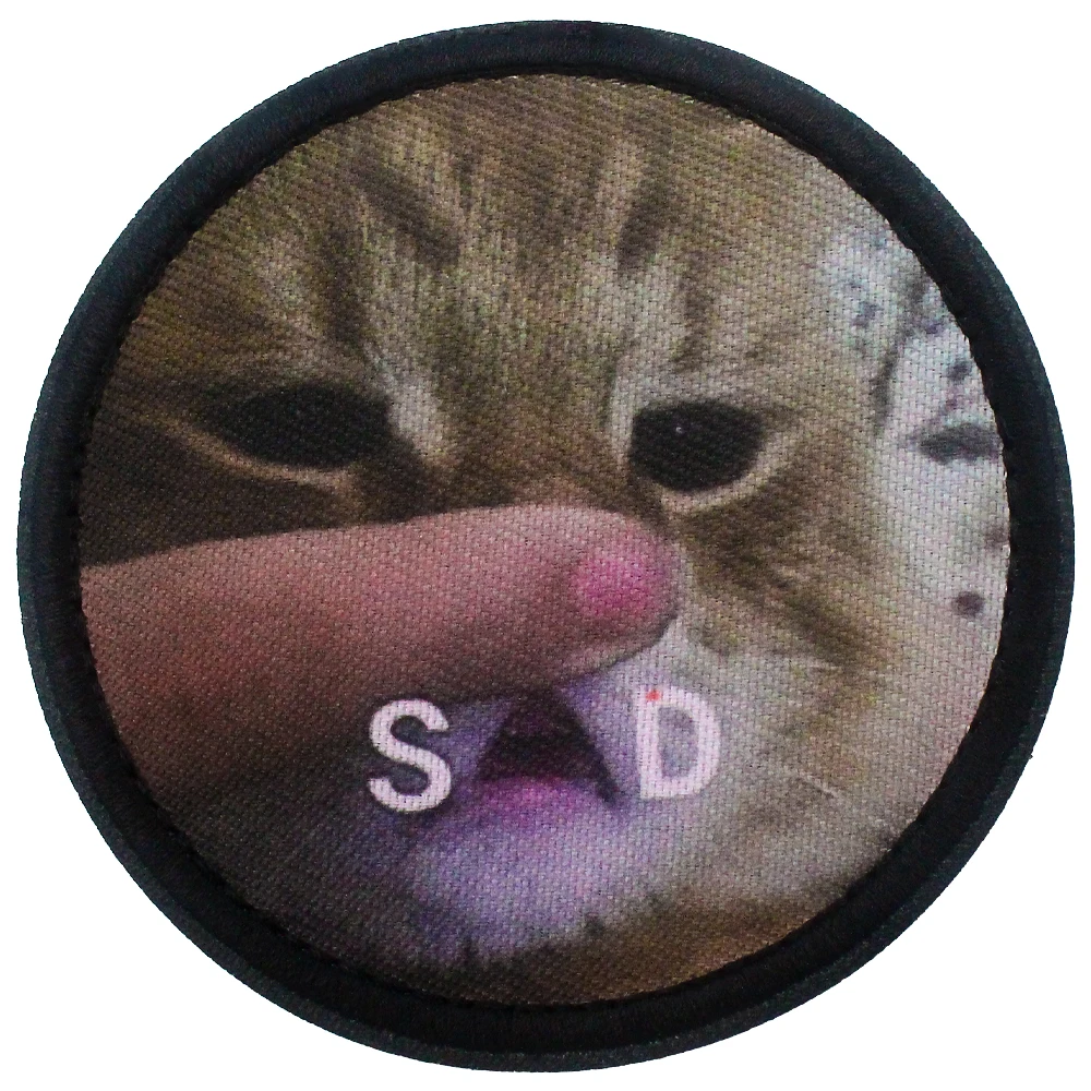 Parche bordado MEOW gatito con velcro, para mascotas y ropa - imagen 2
