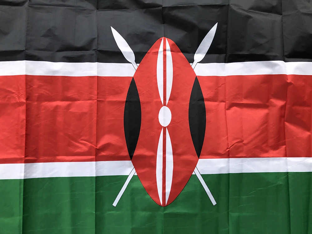 Bandera de Kenia táctica exterior resistente de poliéster