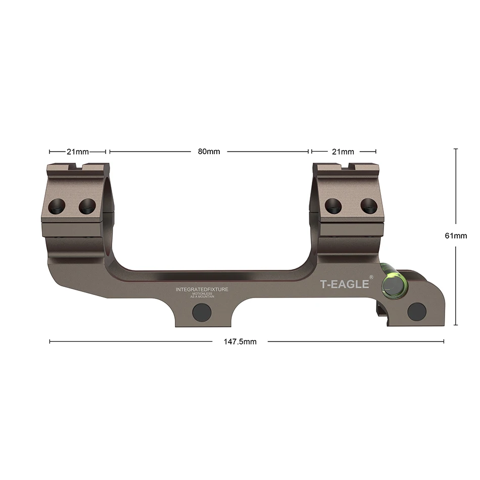 Soporte cantilever de una pieza para riel Picatinny con nivel - imagen 2