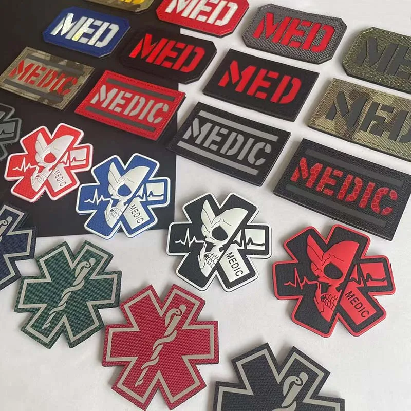 Parche médico táctico reflectante para primeros auxilios