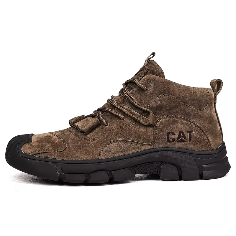 HIKEUP Botas militares de cuero impermeables para hombre Trekking - imagen 5