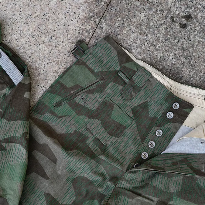 Uniforme militar M43 alemán camuflaje dividido capitán con pantalón