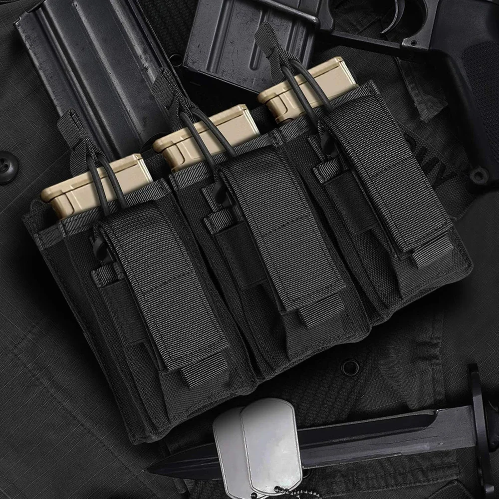Porta cargadores MOLLE táctica abierta para rifle - imagen 5