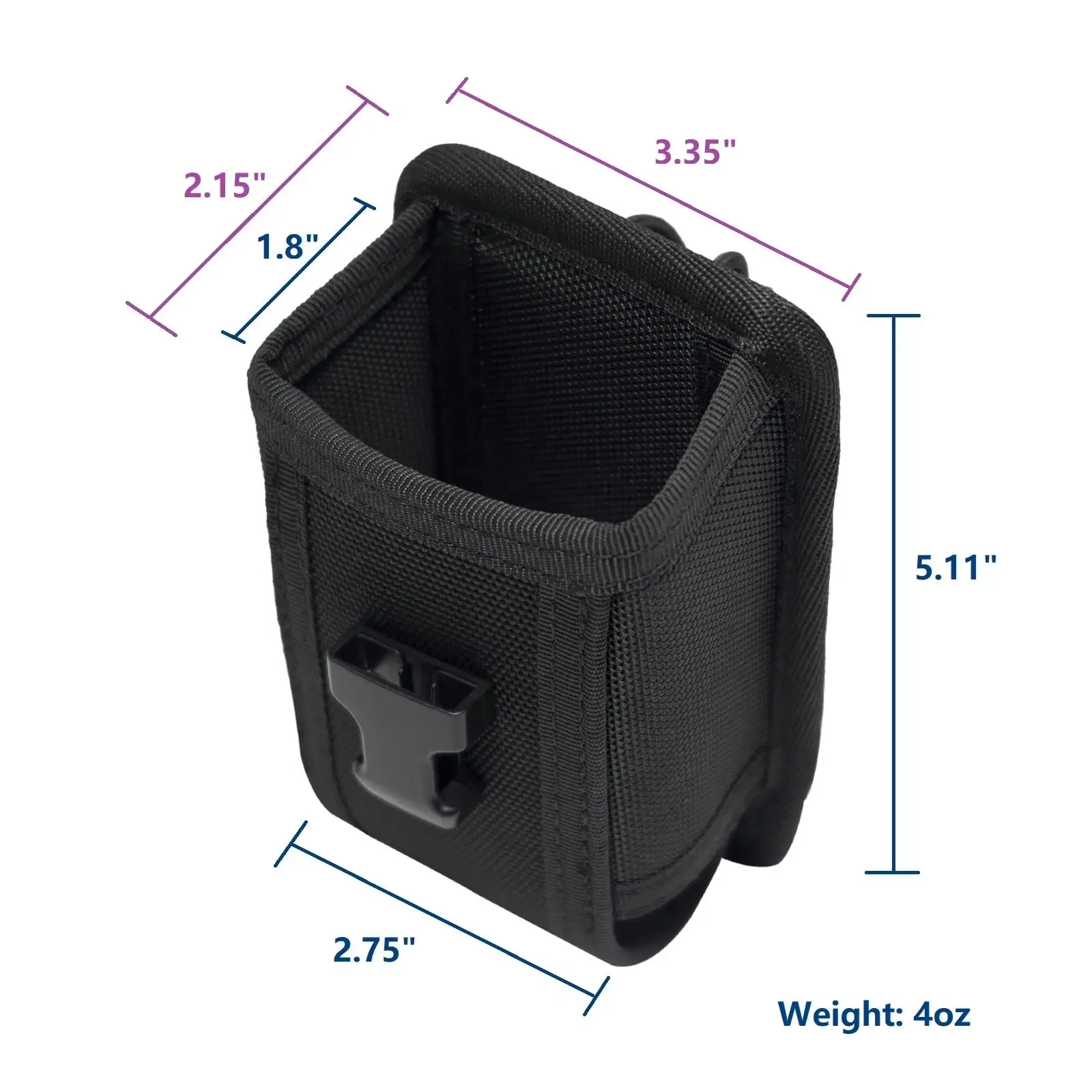 Bolsa táctica para walkie-talkie de nailon universal portátil - imagen 4