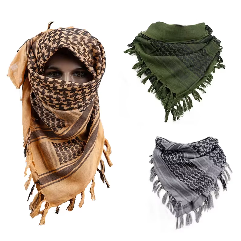 Bufanda Keffiyeh táctica algodón protección sol viento exterior - imagen 3