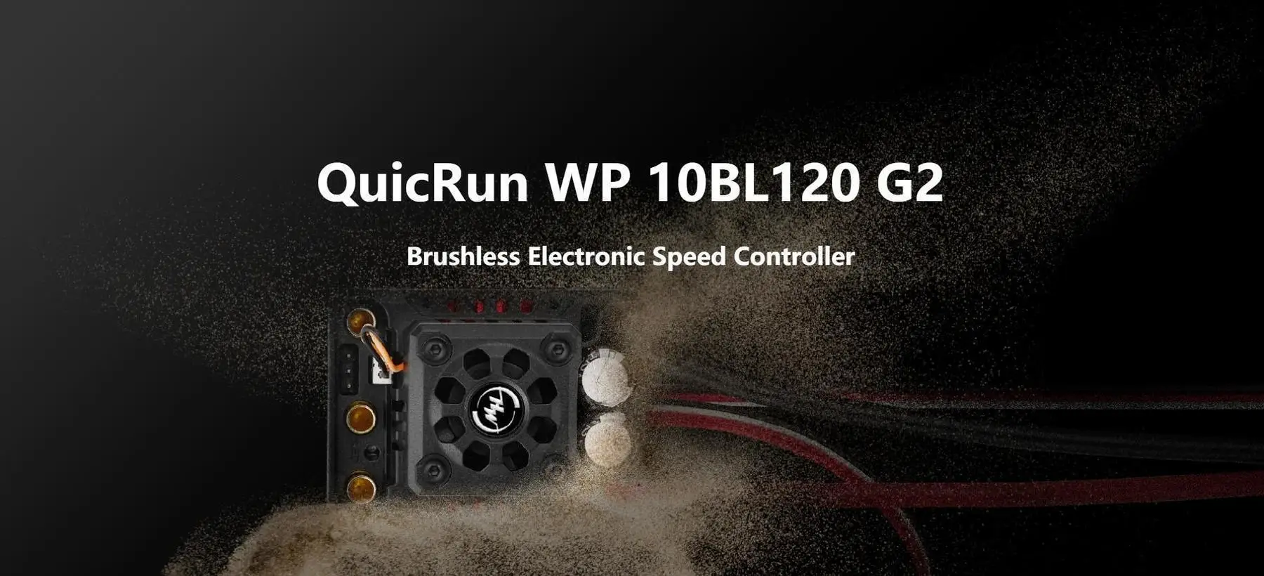 Vista frontal del ESC y motor WP 10BL120 G2