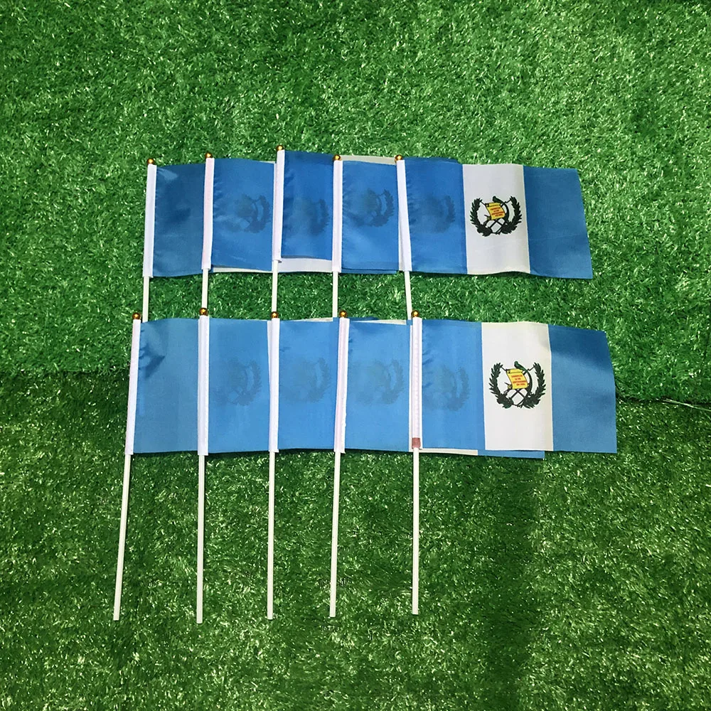 SKY FLAG bandera de mano Guatemala doble poliéster con asta plástica - imagen 3