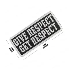 Parche bordado motorista Dare Respect Get Respect para chaleco
