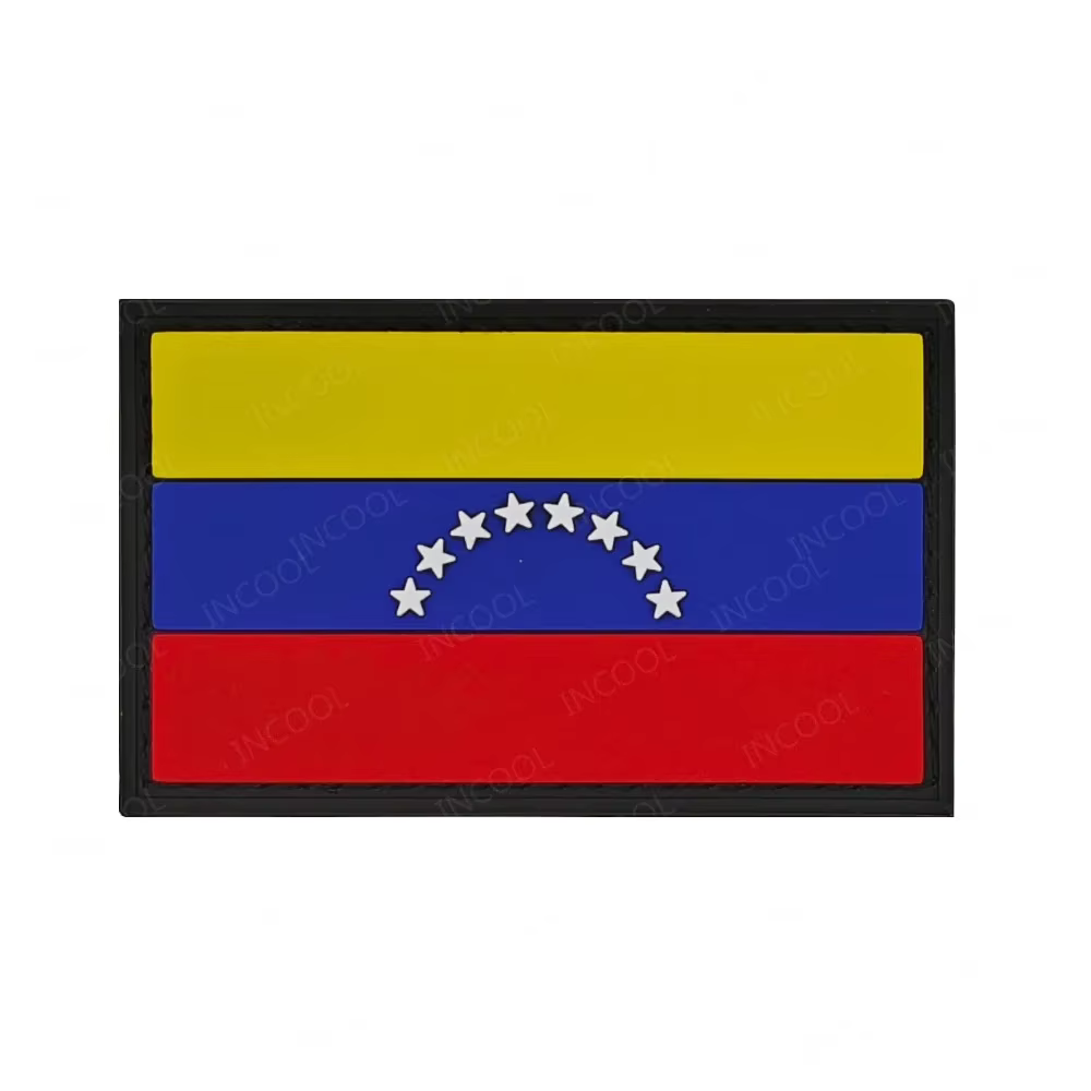 Parche bordado bandera Venezuela – Insignia táctica reflectante para hombro
