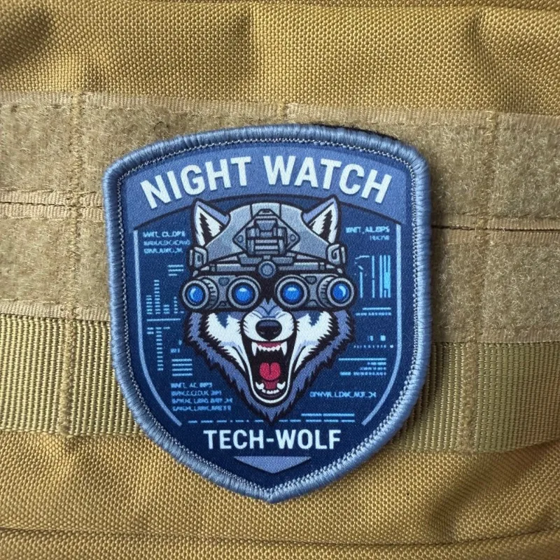 Parche táctico Night Watch Tech Wolf con visión nocturna - imagen 3