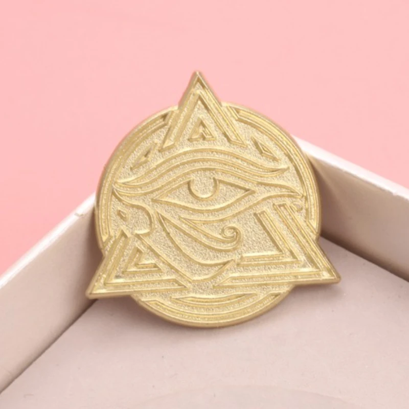 Broches esmaltados dorados símbolo nórdico bohemio para cazadora