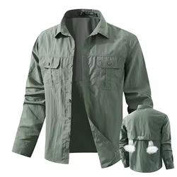Camisa táctica transpirable de manga larga ripstop para exterior