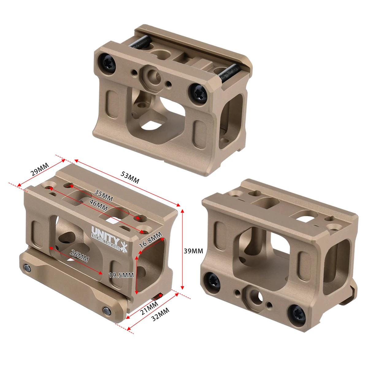 UNITY Soporte elevador para mira Aimpoint T1/T2, riel de 20 mm - imagen 2