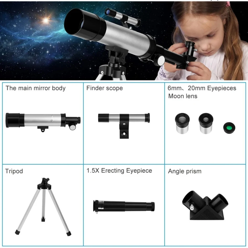 Telescopio astronómico con trípode para observación lunar - imagen 5