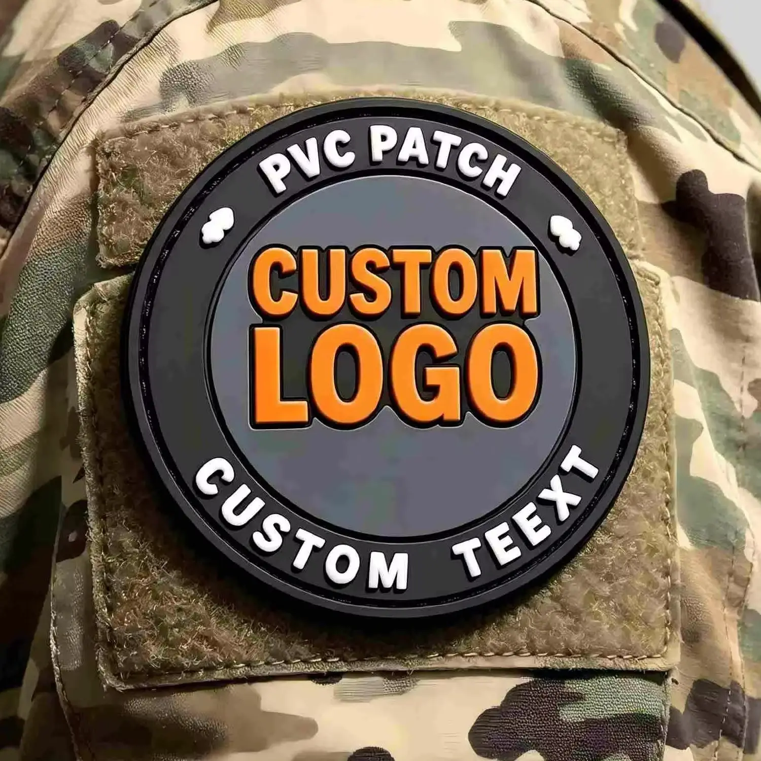 Parche PVC velcro con gancho y bucle cosible para ropa y bolsos - imagen 3