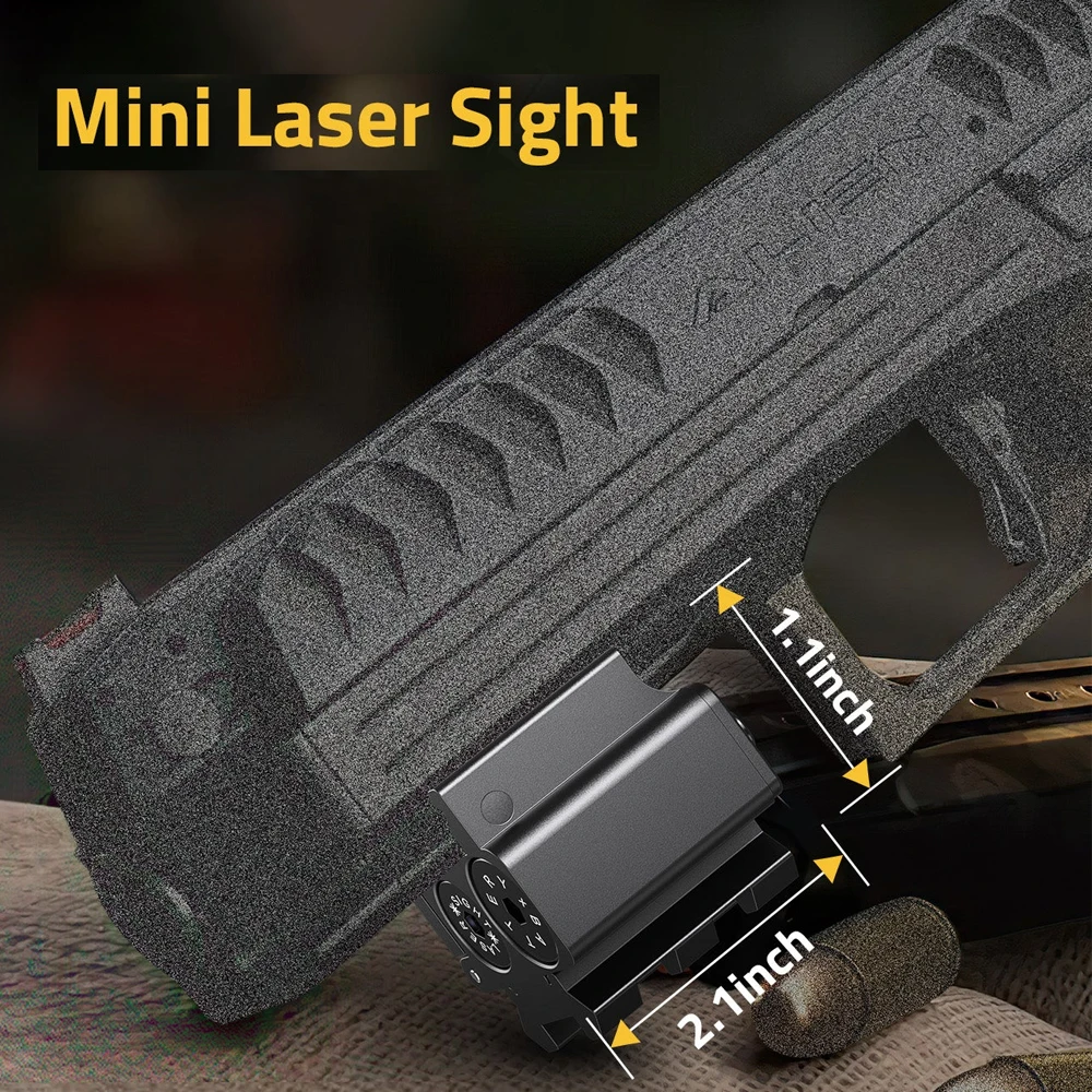 Mira láser pistola roja/verde para Picatinny Weaver táctica - imagen 4