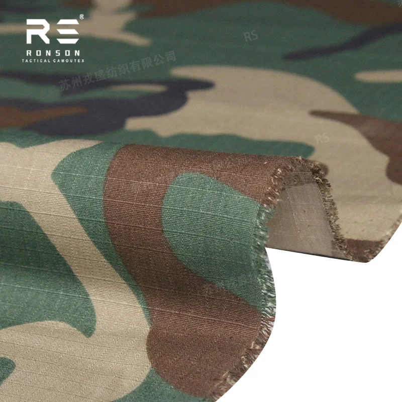Uniforme táctico Woodland M81 de algodón y poliéster ripstop
