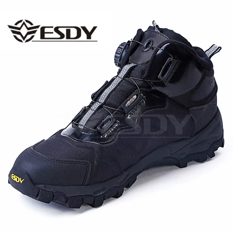 Botas tácticas cuero cordones combate senderismo invierno