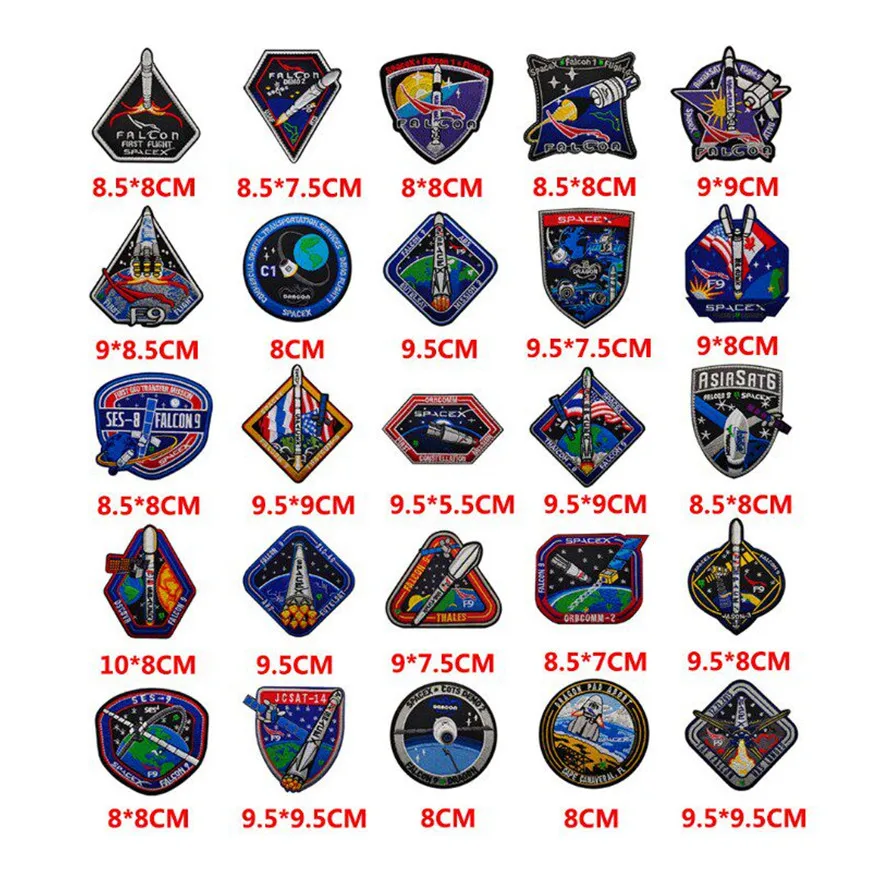 Falcon Dragon Parche táctico bordado astronauta – para mochila - imagen 2