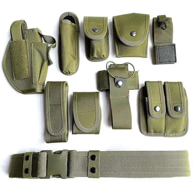 Cinturón táctico policial MOLLE con bolsas para servicio y airsoft - imagen 4
