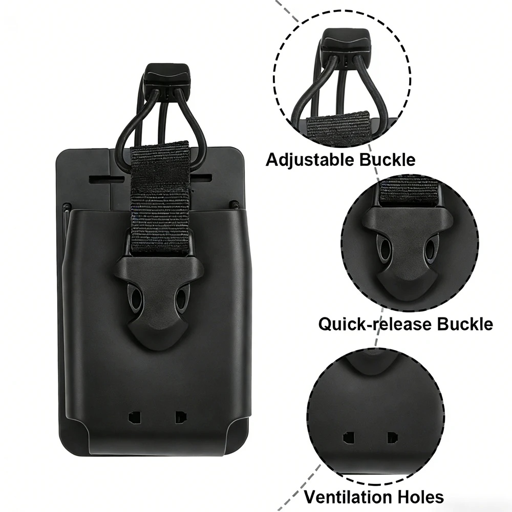 Funda para walkie-talkie TPU MOLLE giratoria 360° con clip - imagen 3