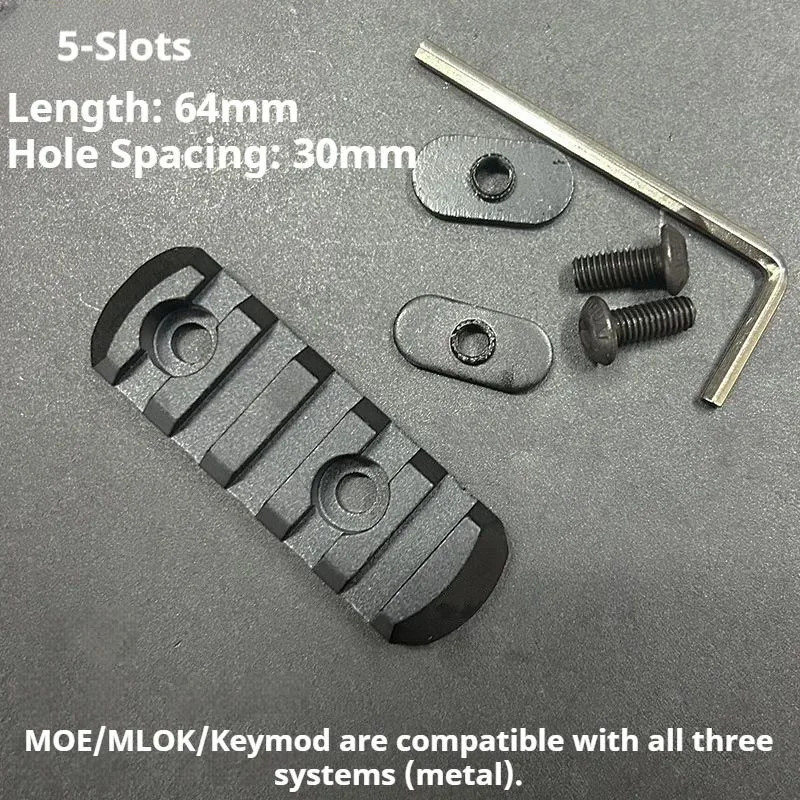 Riel Picatinny Element MOE MLOK Keymod 20mm Metal Nylon - Panel Panal Universal - imagen 3